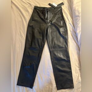 Banana Republic High Rise Straight Leather Pants